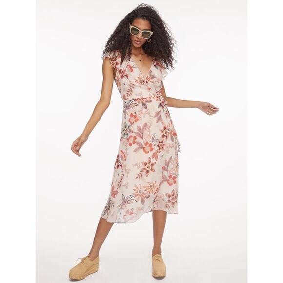 Sanctuary Jolynn Floral Midi Dress Size 4 - Picture 1 of 7